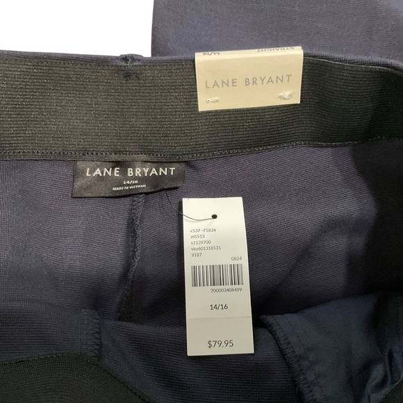 Lane Bryant Stretch Straight-Leg Pants Navy Blue NWT Size 14/16 - Picture 5 of 9